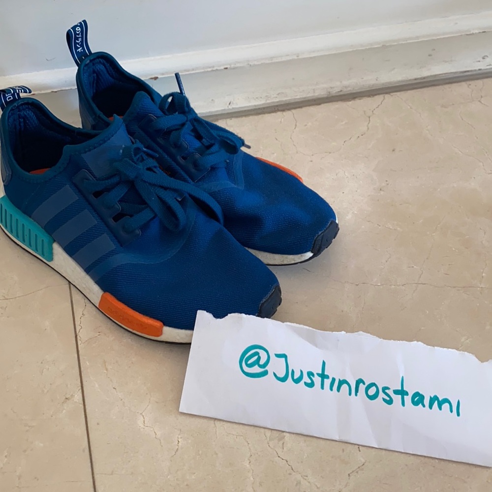 Men’s Adidas NMD Sneakers Aqua and Orange